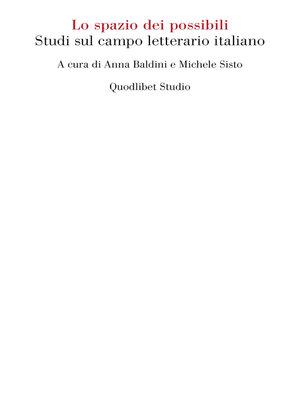 cover image of Lo spazio dei possibili